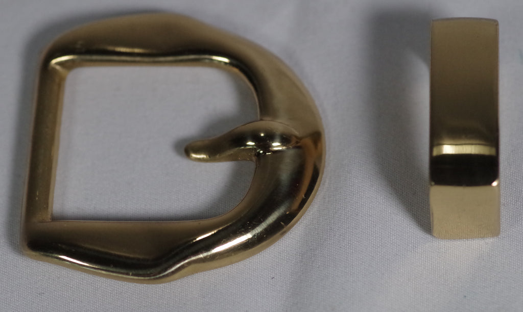 Vintage Brass Buckle Belt Set