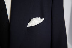 Gorgeous White Silk Pocket Square by Put This On