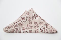 Delightful Brown and White Floral Rayon Pocket Square by Put This On