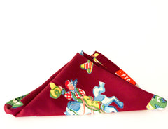 Maroon Cowboy Fiesta Rayon Pocket Square by Put This On