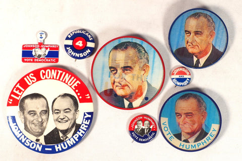 Nifty Set of LBJ Campaign Pins