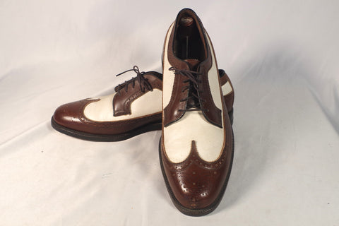 Vintage Florsheim Two-Toned Gunboats - Sz 12D