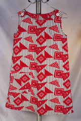 Little Girls' Homemade Pennant Dress - Sz 8