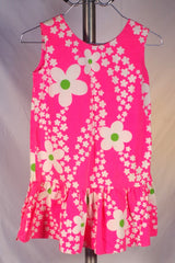 Vivid Handmade Girls' Pink Daisy Dress - Sz 6