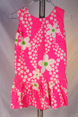 Vivid Handmade Girls' Pink Daisy Dress - Sz 6