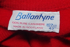 Ballantyne Red Scottish Cashmere Sweater - Sz 42