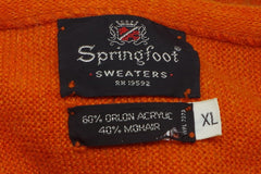 Springfoot Orange 60/40 Acrylic Mohair Sweater - Sz XL