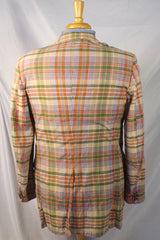 Vintage Garrison Park Light Plaid Madras Sport Coat - Sz 41