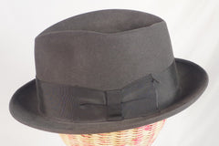 Vintage Cavanagh Dark Gray Homburg - Sz 7 5/8