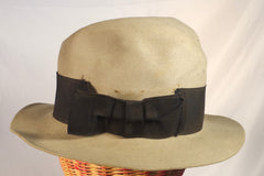Vintage John B. Stetson Gray Felt Fedora - Sz 6 7/8