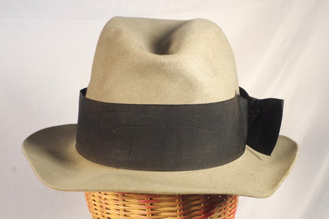 Vintage John B. Stetson Gray Felt Fedora - Sz 6 7/8