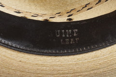 Stunning Belted Wide-Brimmed Straw Western Hat - Sz 7 5/8