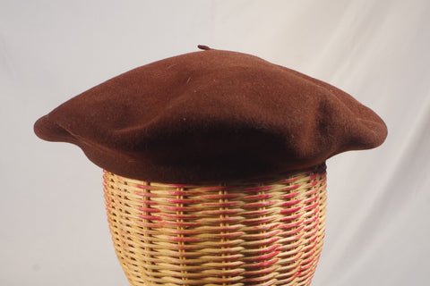 Brilliant Brown Basque Beret - Sz 6 3/4