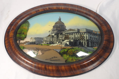 Vintage Rounded Capitol Building Art