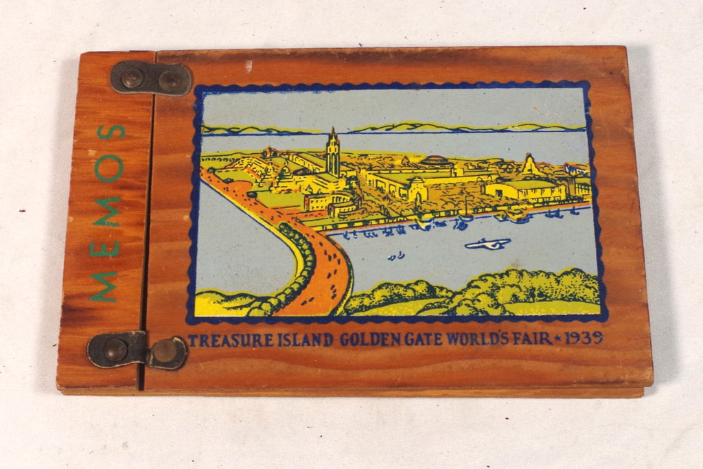 1939 San Francisco World's Fair Wooden Memo Board