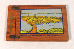 1939 San Francisco World's Fair Wooden Memo Board