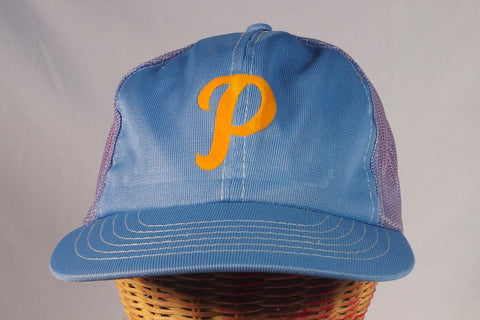 Bold Sky Blue "P" Baseball Cap - Sz S/M