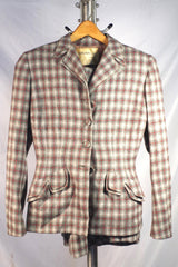 Classic Vintage Davidow Women's Plaid Skirt Suit - Sz S