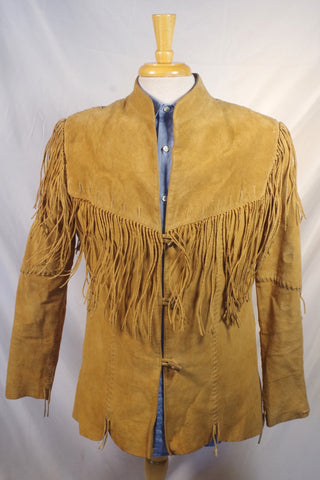 Vintage Fringed Scully Suede Leather Jacket - Size XL