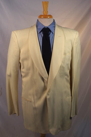 Vintage After Six Off-White Dinner Jacket - Sz 41