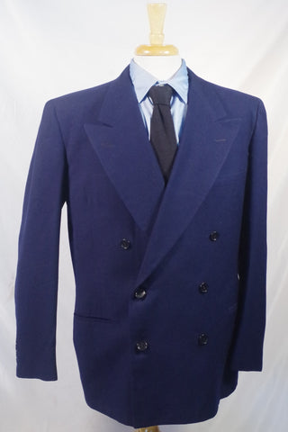 Stunning GGG Double-Breasted Navy Blue Blazer - Sz 42