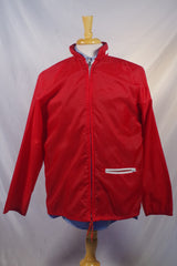 Versatile Red Nylon Windbreaker - Sz S