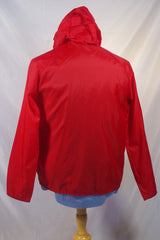 Versatile Red Nylon Windbreaker - Sz S