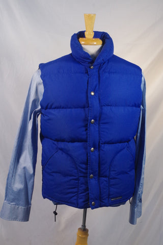 Bold Vintage Sierra Designs Blue Goosedown Nylon Vest - Sz M