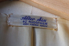 Vintage After Six Off-White Dinner Jacket - Sz 41