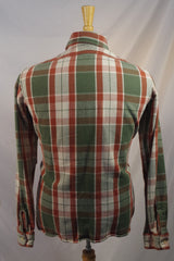 Heavy Duty Warehouse Wash & Wear Plaid Cotton Button-Down Shirt - Sz XL (17-17.5)