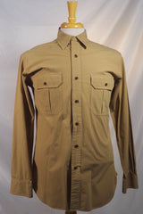 Smooth RRL Tan Cotton Dress Shirt - Sz S