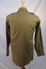 Pristine 1942 Military Olive Green Uniform Shirt - Sz 16 - 33