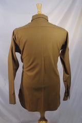 Stunning 1940s Military Tan Uniform Shirt - Sz 15.5