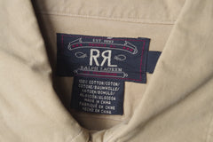 Smooth RRL Tan Cotton Dress Shirt - Sz S