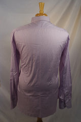 Stunning Cesare Attolini Napoli Plaid Lilac Dress Shirt - Sz 17 (43)