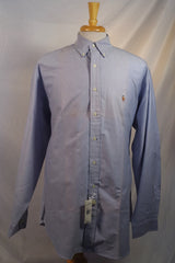 Gorgeous Ralph Lauren Yarmouth Blue Oxford Dress Shirt NOS - Sz 18 - 36/37