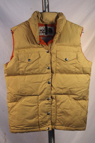 Vintage North Face Women's Tan Nylon Vest - Sz M