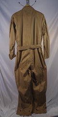 Incredible Vintage Tan Belted Flight Suit - Sz ~42