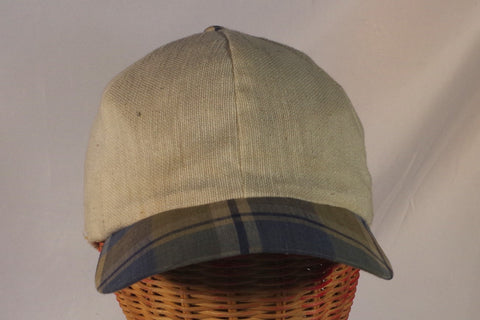 Snazzy Worth & Worth Blue Plaid Baseball Cap - Sz L