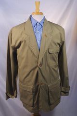 Stylish Orvis Tan Cotton Safari Jacket - Size M