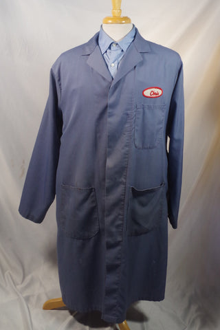 Vintage Blue Long Utility Coat - Sz 50