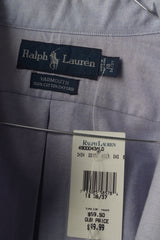 Gorgeous Ralph Lauren Yarmouth Blue Oxford Dress Shirt NOS - Sz 18 - 36/37