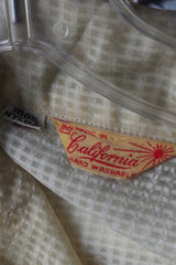 Vintage 1940s California Sheer Nylon Eggshell Shirt - Sz M