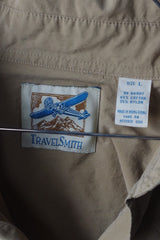 Practical TravelSmith Tan Cotton/Nylon Shirt - Sz L