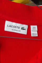 Classic Lacoste Red Collared Cotton Shirt - Sz XL