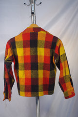 Vivid Vintage Plaid Child's Wool Shirt Jacket - Sz ~ 16