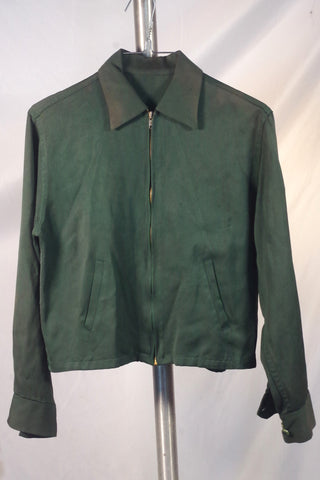 Warm Vintage Forest Green Boy's Jacket - Sz ~ 16