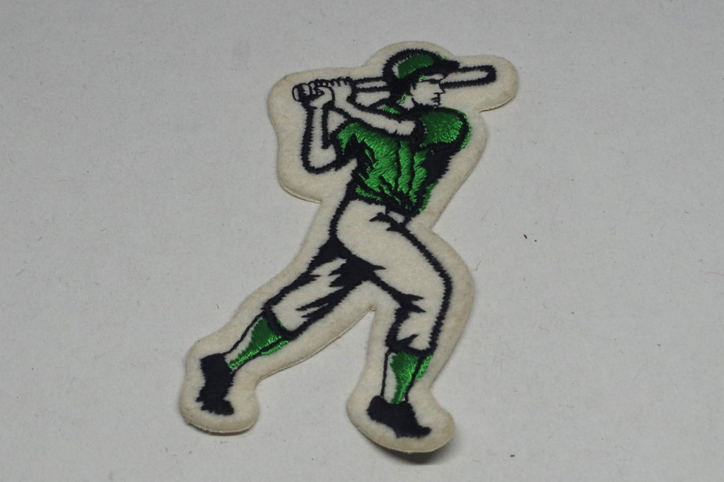 Vintage Green Baseball Batter Patch