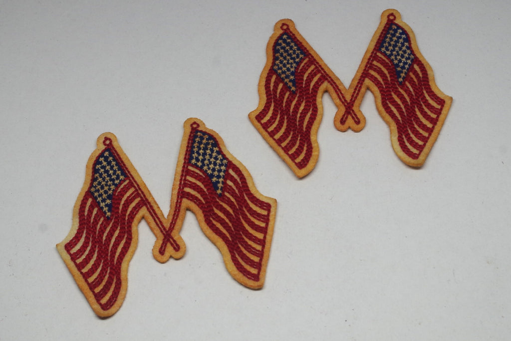 Vintage Dual American Flag Patches