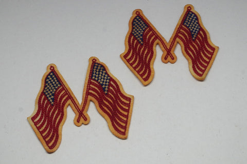 Vintage Dual American Flag Patches